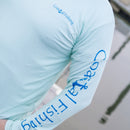 Coastal Green Men's Long Sleeve QuickDry Fishing Shirt - Marlin Design - Coastal Fishing
