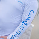 Coastal White Men's Long Sleeve QuickDry Fishing Shirt - Tuna Design - Coastal Fishing