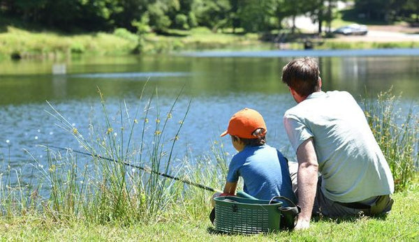 Father and Son Fishing together