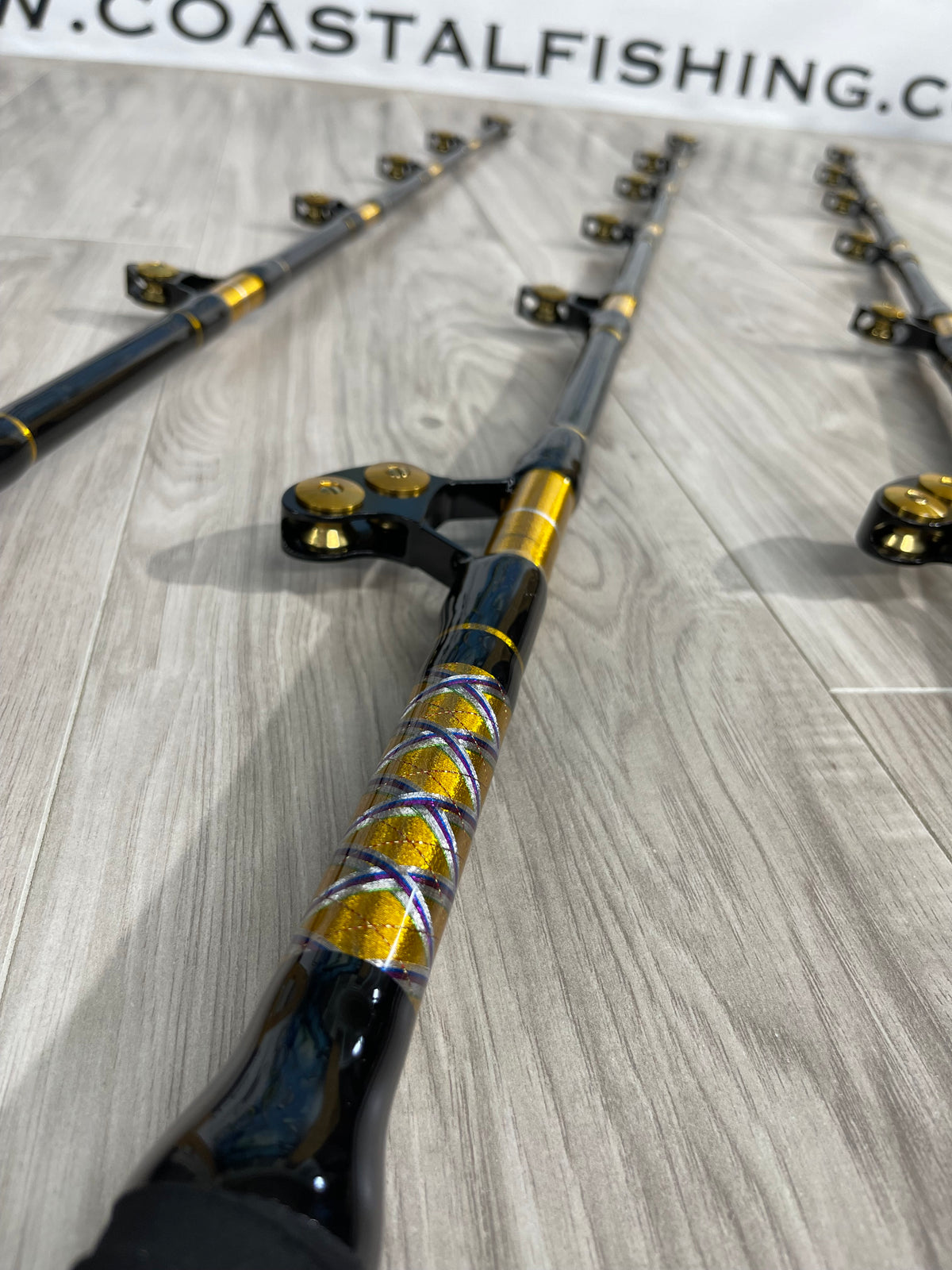 best fishing pole rollers 130lb 6’6” Bent Butt Roller Rod #6 butt upgraded Style:Gill Net with Bag Brand_Mustad Fishing Hooks Anodized aluminum reel seat Megabass Level Swimmer