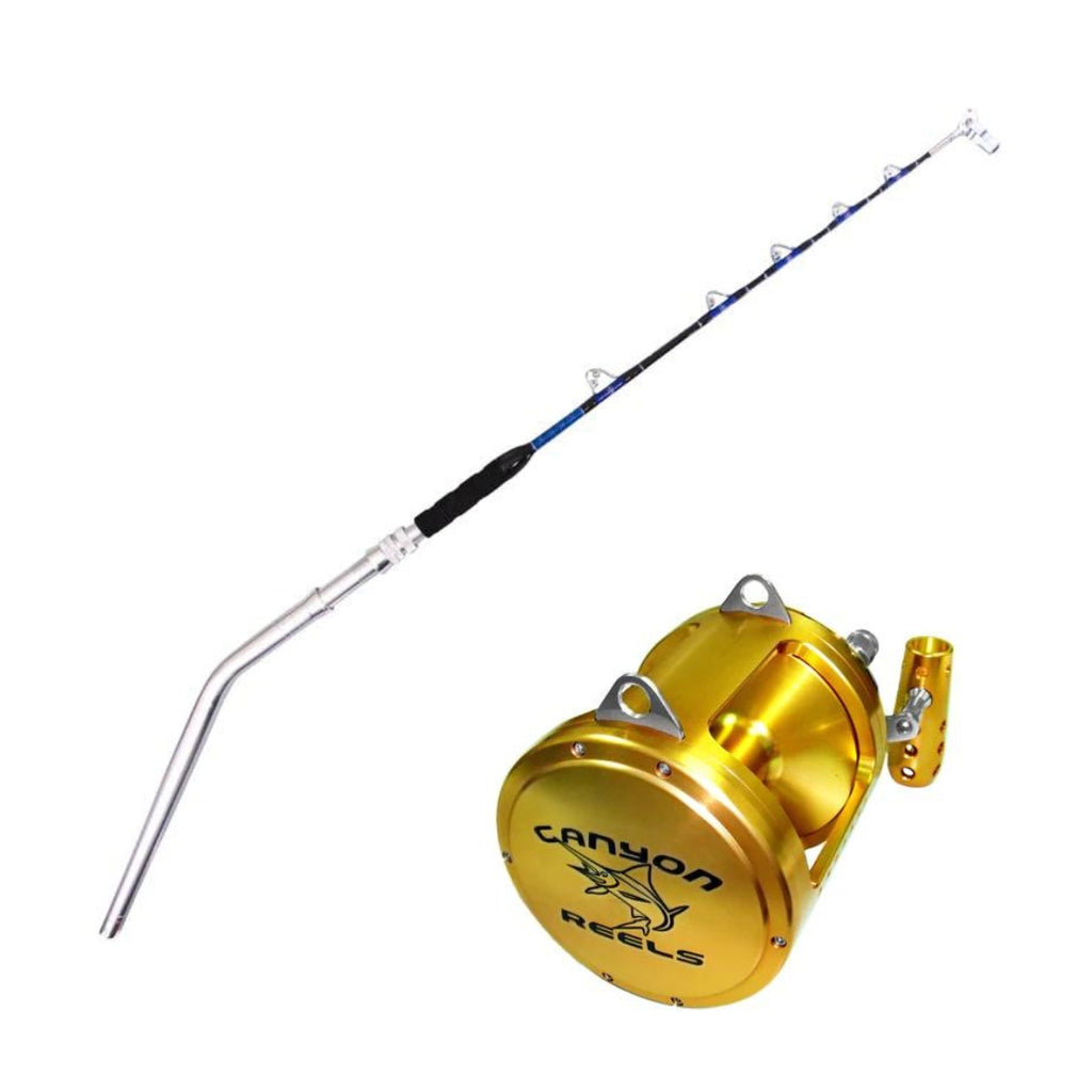 130lb Big Game Trolling Roller Rod & 50W Reel Combo