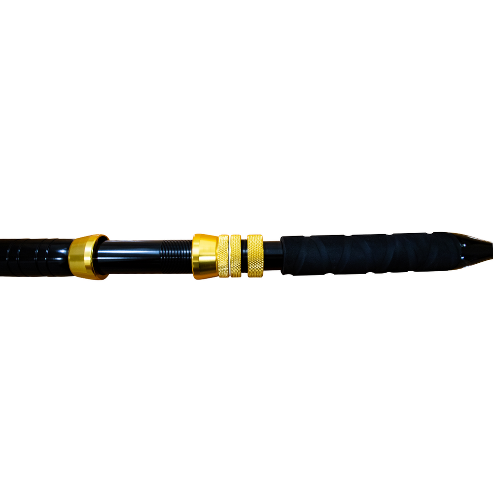 100lb Bent Butt Rod with Pack Bay Rollers & Swivel Tip - Coastal
