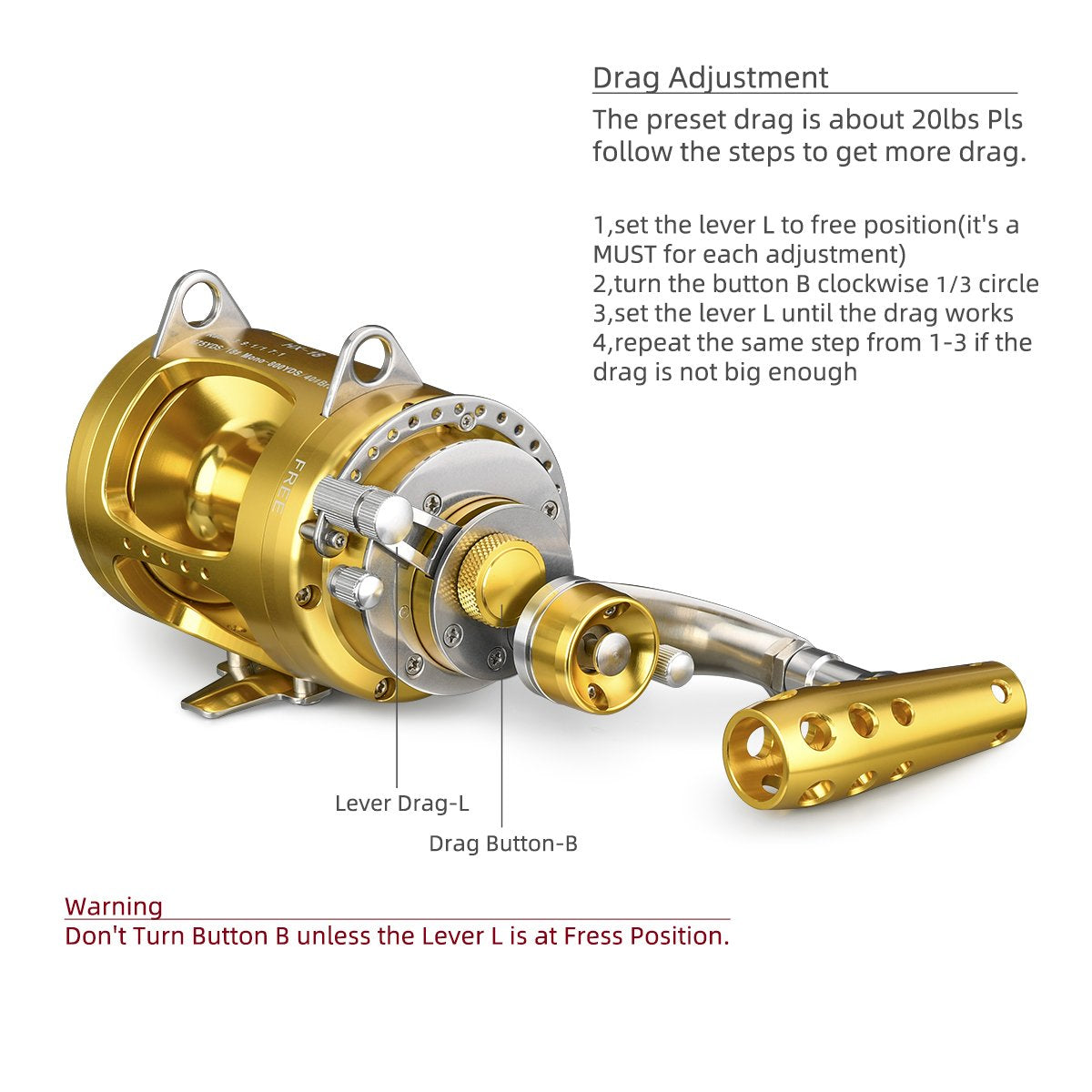50 drag fishing reel HX Saltwater Conventional (2 Speed) Trolling MAGS CUSTOM RODS | Speed Conventional Reel offers application__Lake Trolling Color:Chartreuse Splatter Shad