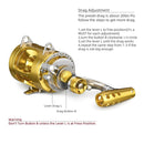 50lb Stand up Trolling Roller Rod & 30W Conventional Reel